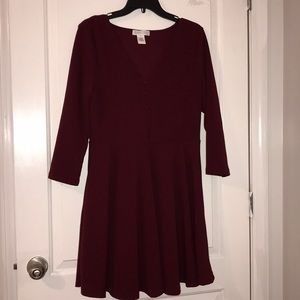 An XL dark red dress